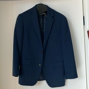 Athletic fit Men's Navy Wool Blazer